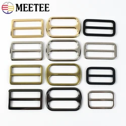 5/10Pcs Meetee 25/32/38/50mm Metal Tri-Glide Buckles Bag Strap Belt Adjuster Clasp Webbing Shoes Clothes Hook Hardware Accessory