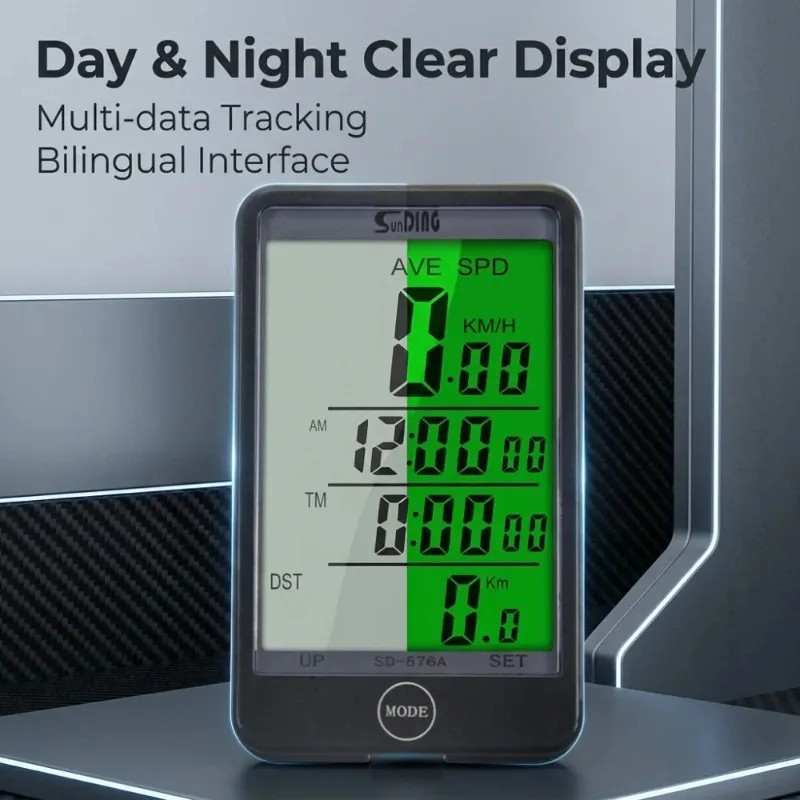 Cycling Computer Waterproof Bicycle Odometer Digital LCD Display Wired Cycling Computer Speed Test Cycling Computer