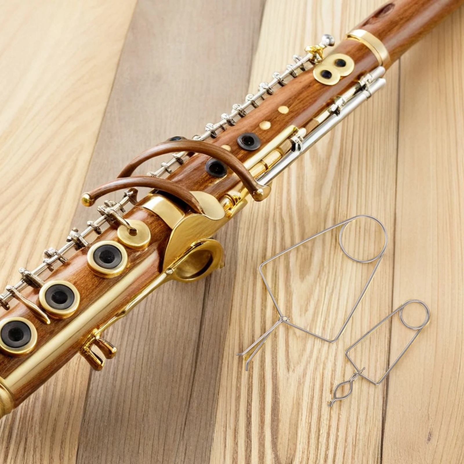

2 Pcs Wind Instrument Repair Tools Instruments Musical Accessories Silver Metal Indentation Clip