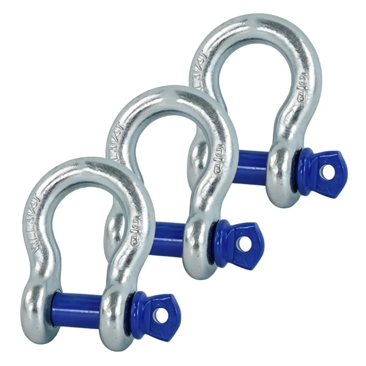 Best sales 2026 3PCS American-Style Shackle Set with Pins, Tensile Strength Up to 7165 Lbs, Suitable for Winches, Trucks, Etc.