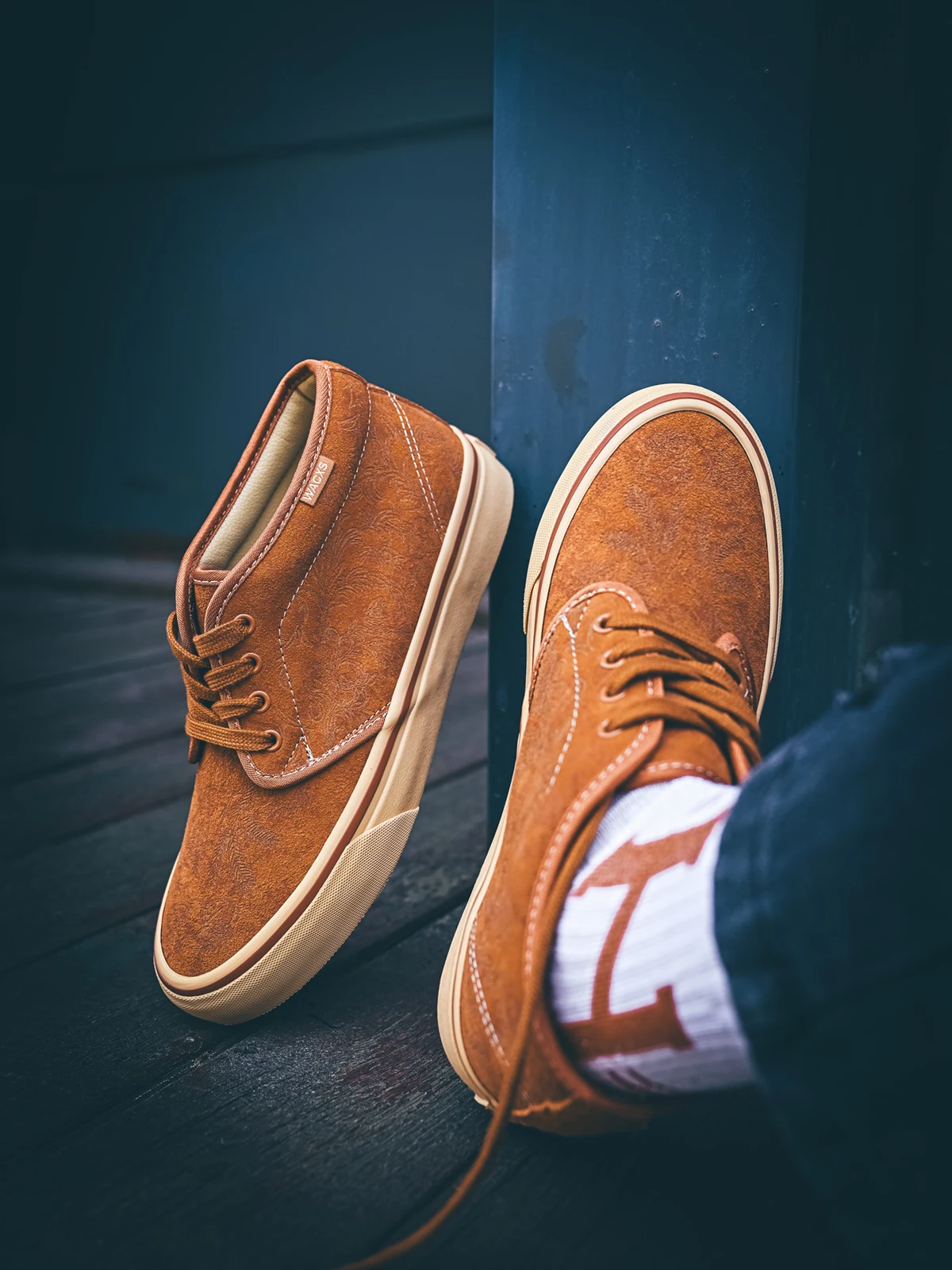 

White Mountaineering WM 23AW Collaborative Full Suede Mermaid Brown Mid-Cut Casual Skate oes Wear Resistant Rubber Outsole