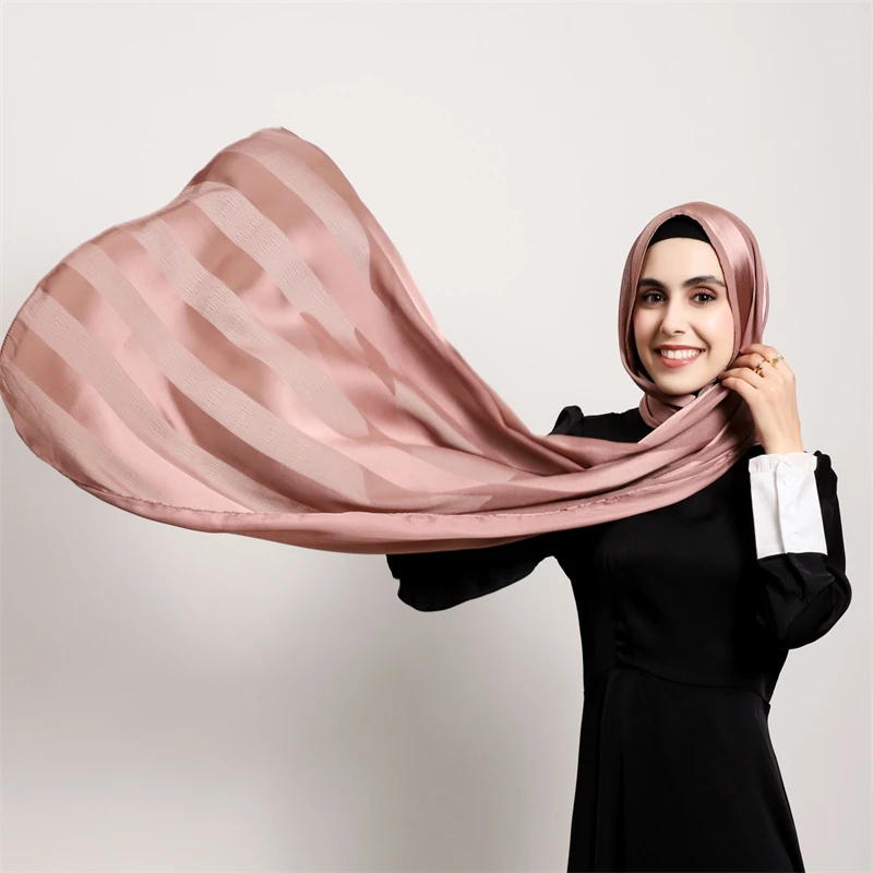 Bufanda sedosa de gran tamaño para mujer, Foulard liso para mujer, Hijab de lujo, Bandana larga, vestido de fiesta de noche, chales y chales 2025