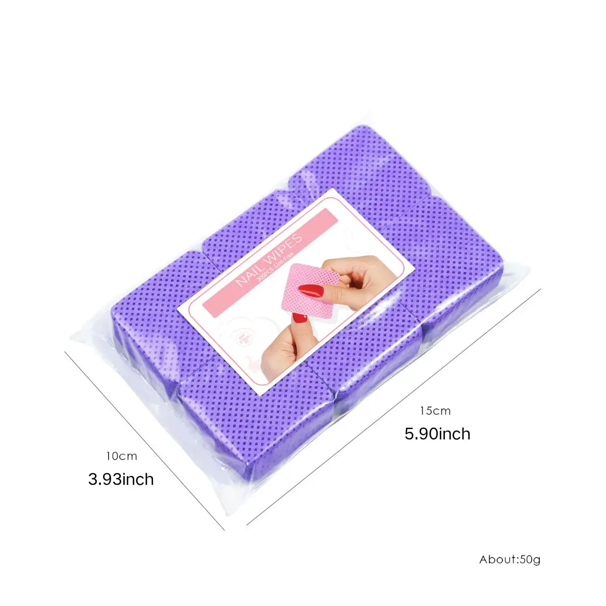 Non-lint Nail Wipe Gel Nail Polish Remover Pad Absorbent Cotton Pad Suitable for Nail Preparation&Care Processes
