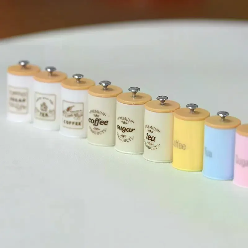 نماذج جرة تخزين مصغرة مستوحاة من الشمال لبيوت الدمى، مجموعة منظم المطبخ مكونة من 3 قطع، صندوق حلوى للأطفال، علب السلع الجافة