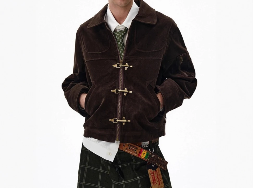 

Retro Jacket for Men in Spring and Autumn, Niche Design, Casual Short Style