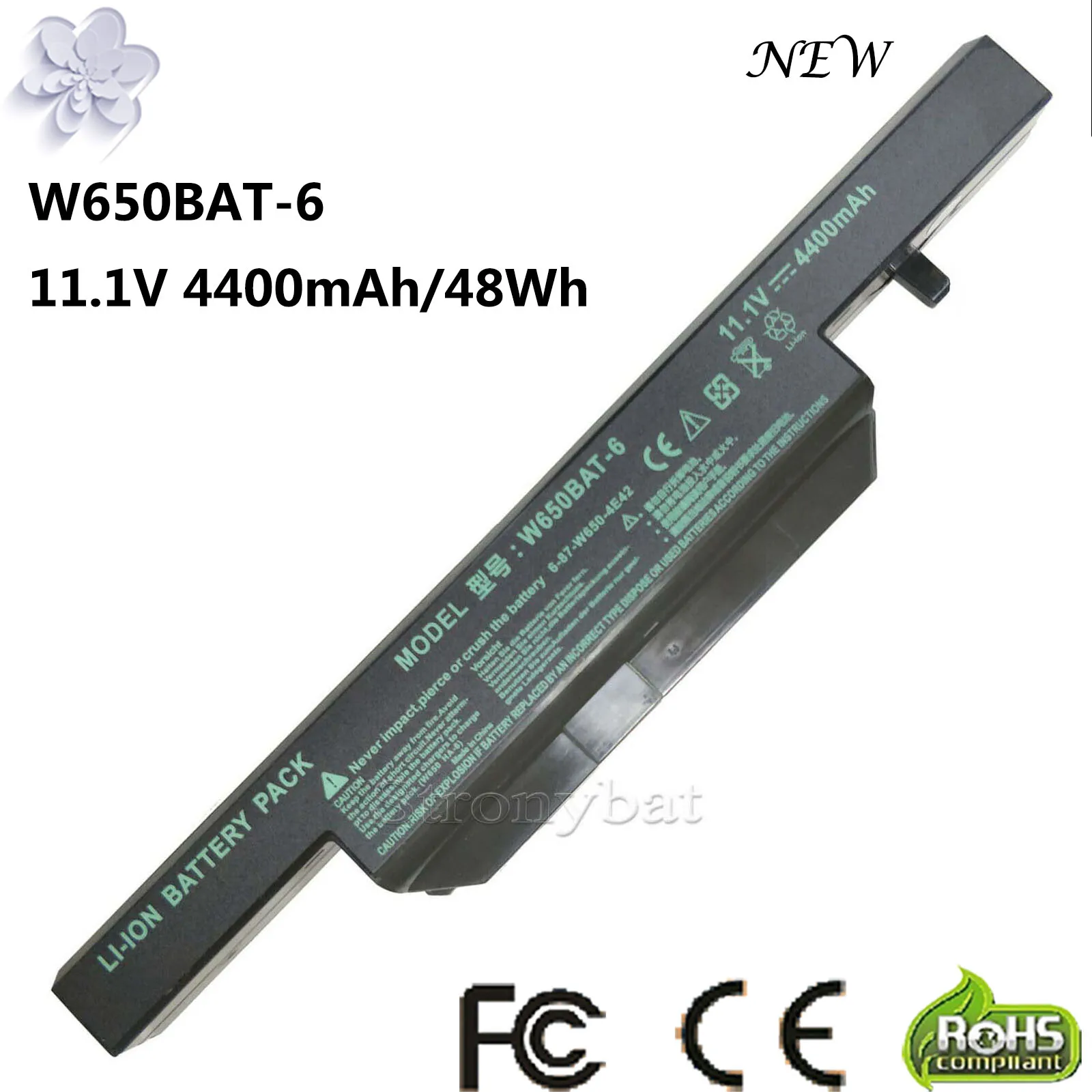 New W650BAT-6 Laptop Battery for Hasee K610C K650D K750D K570N K710C K590C K750D G150SG G150S G150TC G150MG W650S