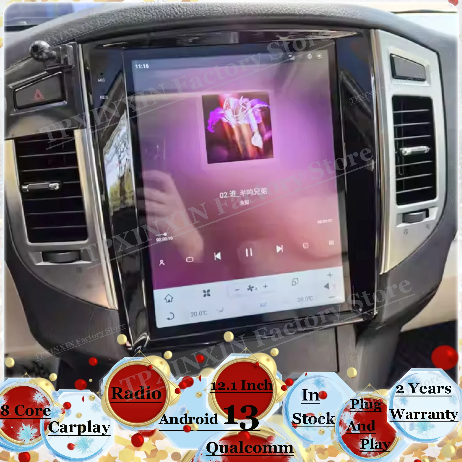 Qualcomm Android Auto Multimedia Stereo For Mitsubishi Pajero V97 V93 Shogun Montero 2006~2019 GPS Navigation Video Head Unit