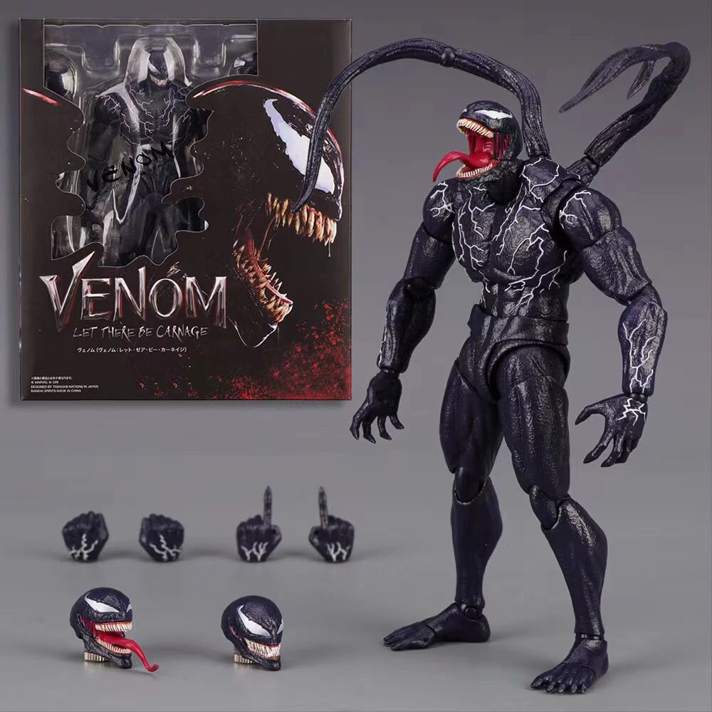 Venom legends Action Figure Joint Movable Toys SHF Venom 2 Change Face Statue Model Doll Collectible Kids for Toy Gift