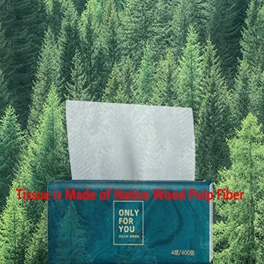 8パック使い捨てフェイシャルティッシュトイレットペーパー、天然木材パルプ繊維素材を使用し、柔らかさと強度を実現、毎日の使用に最適