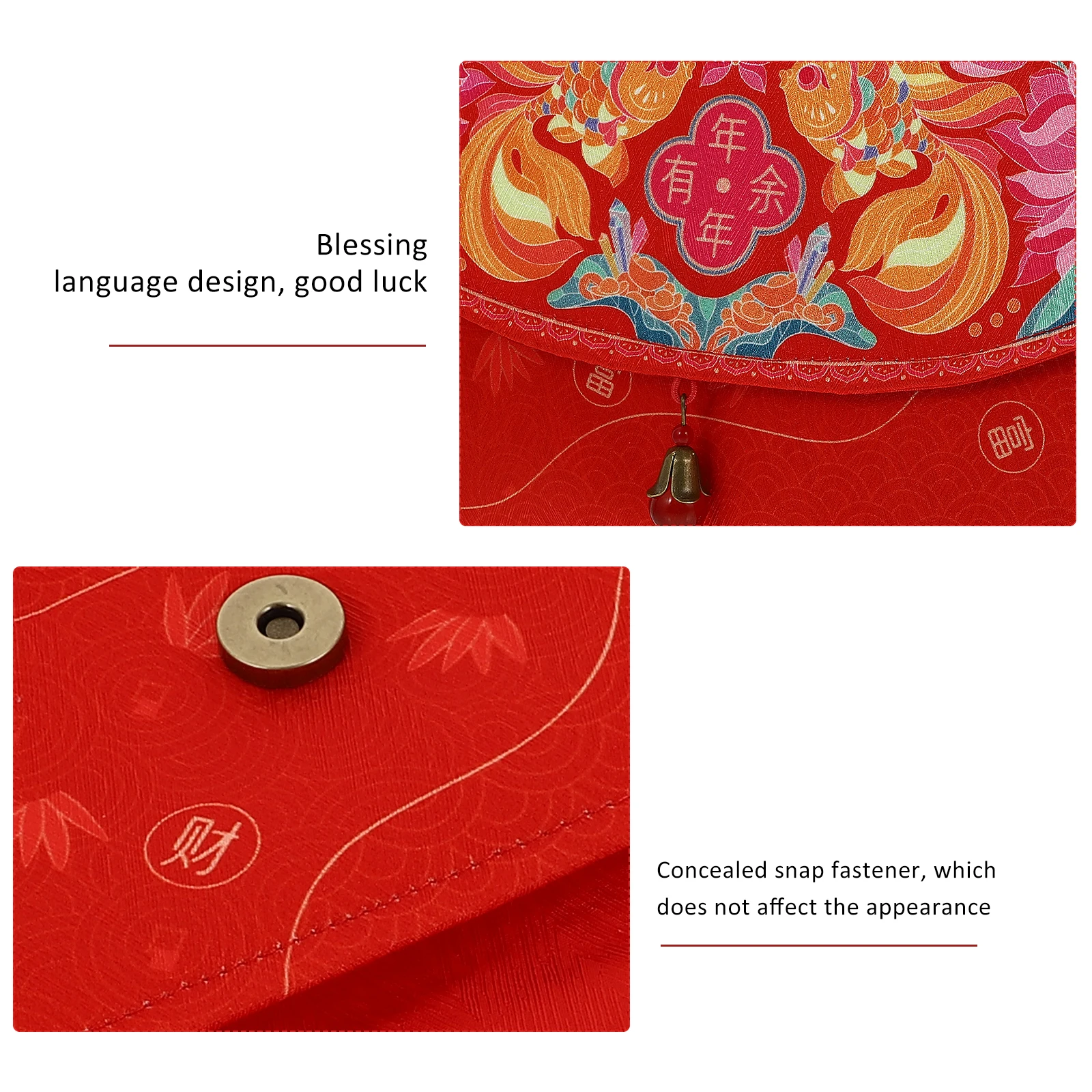 

Red Envelope Money Storage Packet Chinese New Year Decorative Traditional Packets Prosperity Blessings Envelopes