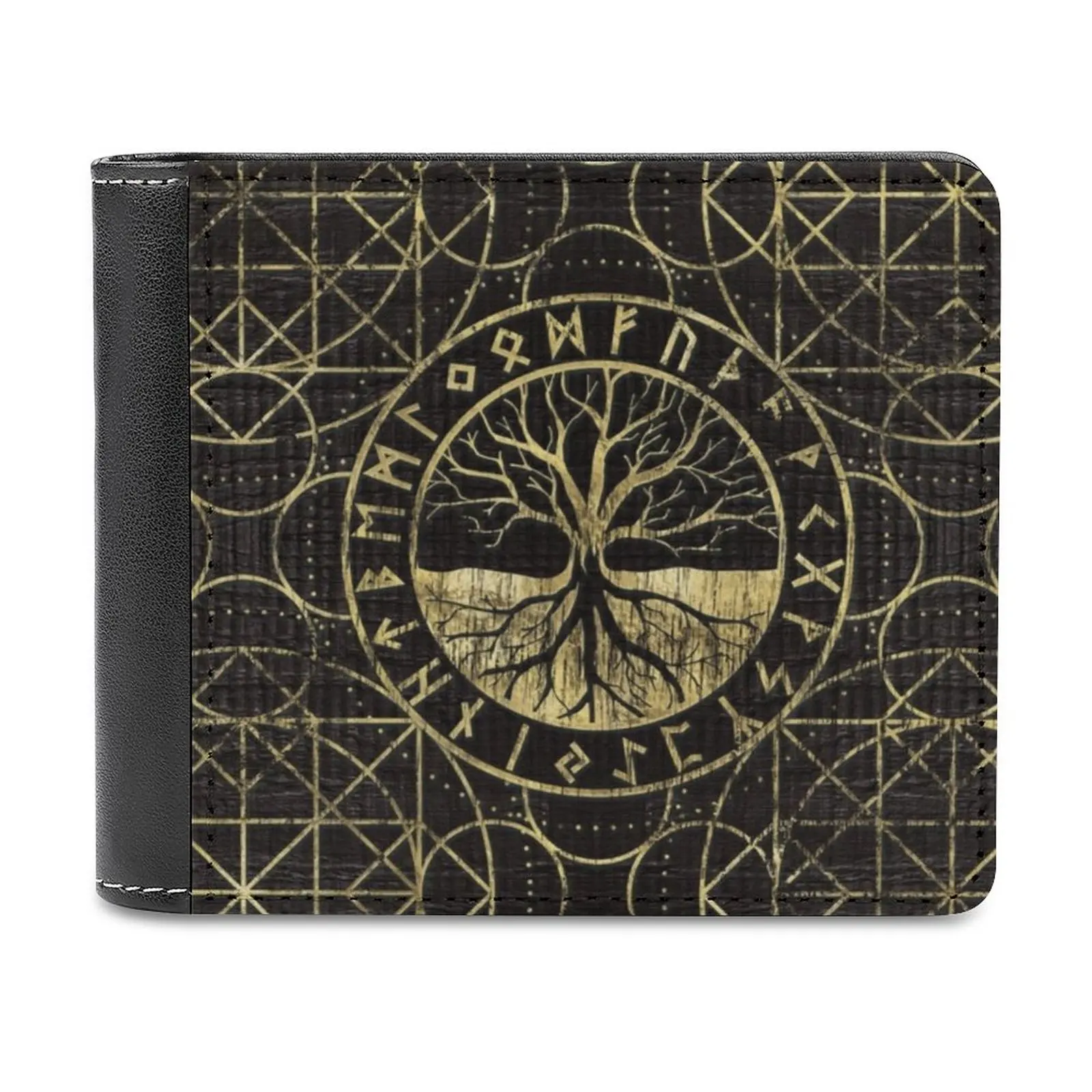 Tree Of Life-Yggdrasil And Runes Business Men Wallets Small Money Purses New Design Dollar Price Top Wallet Tree Of Life