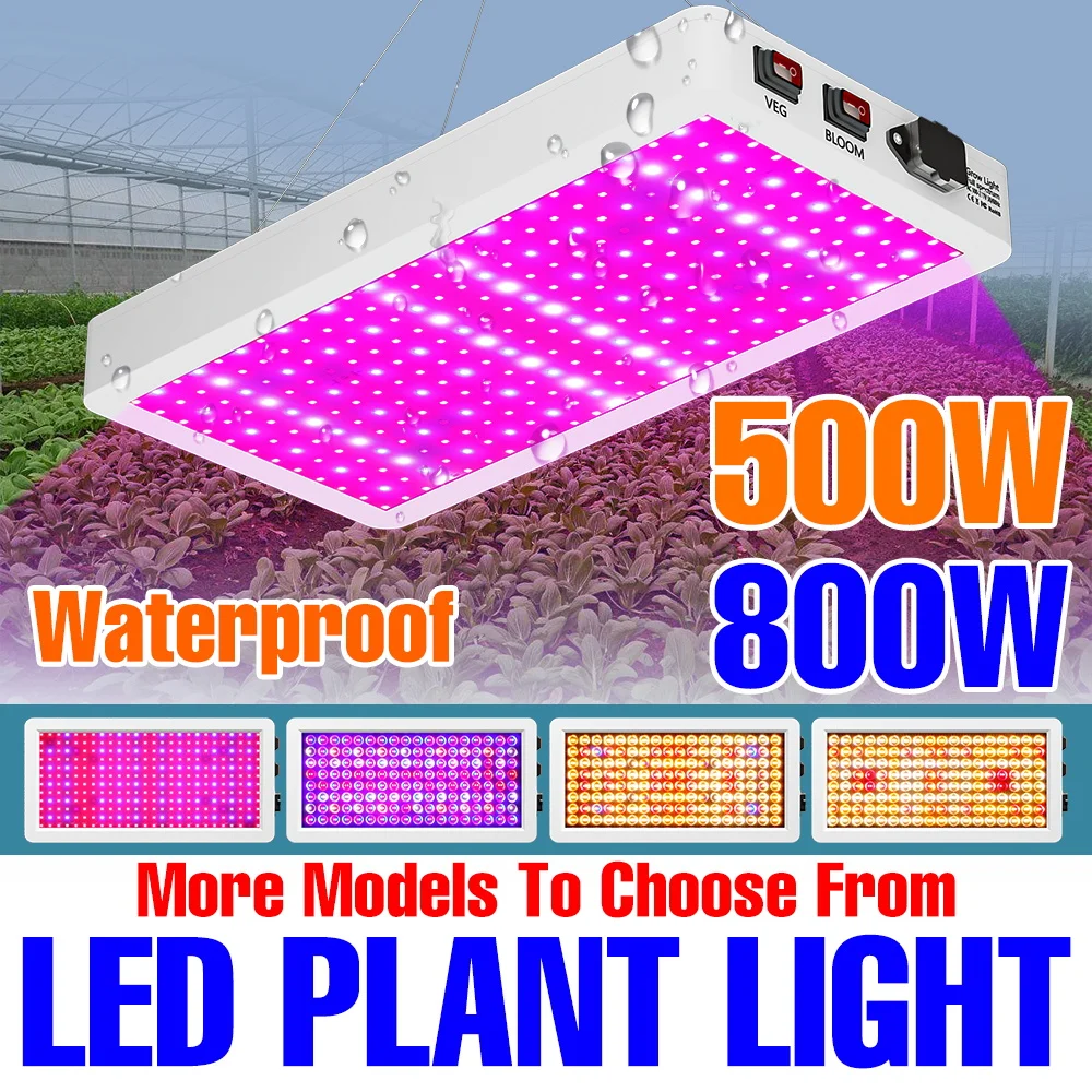 

800W LED Grow Lights Full Spectrum Plant Cultivation Lamp UV/IR Greenhouse Tent Tomato Hydroponics Seedings Vegs Fill Lighting