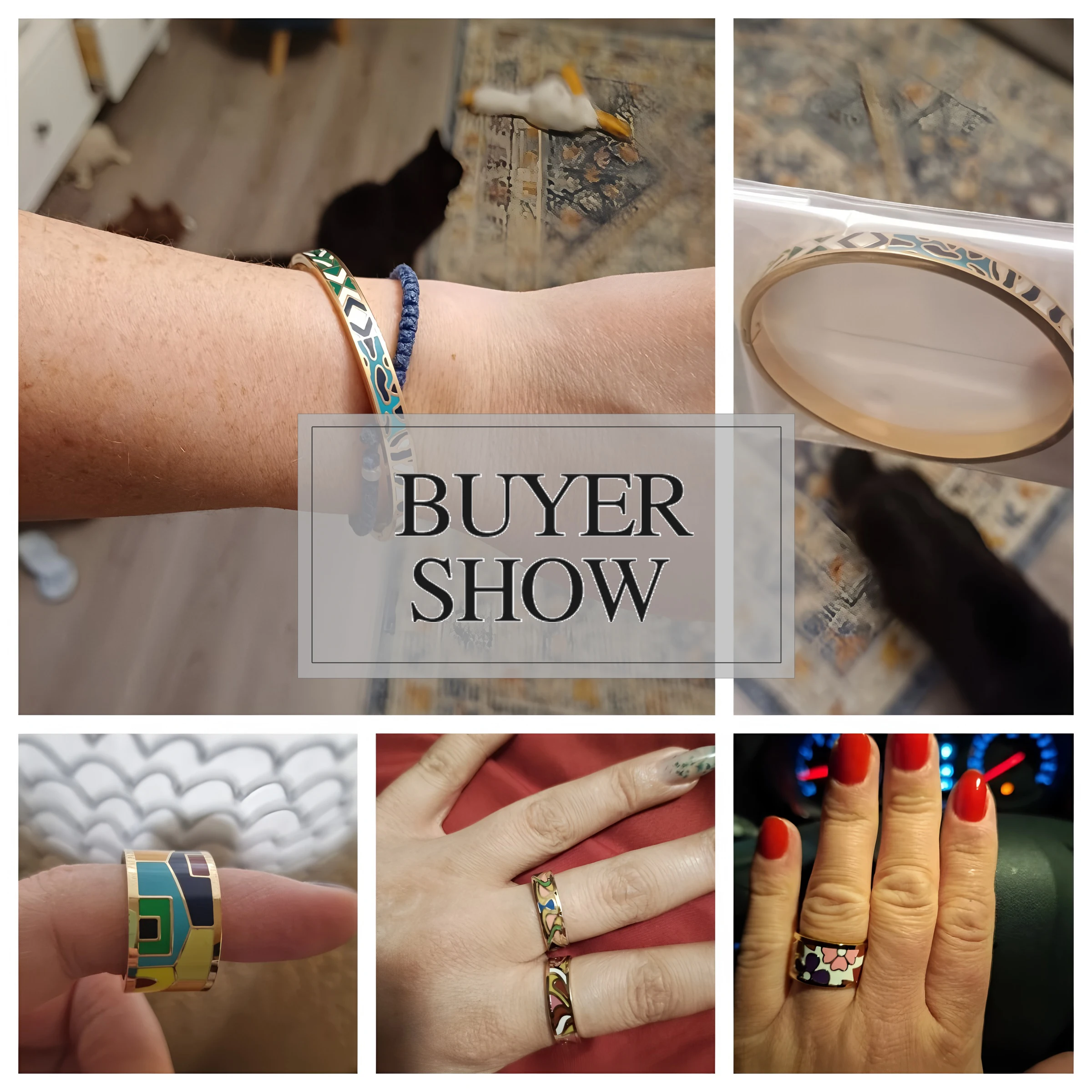 موضة بيجو فام المينا الفولاذ المقاوم للصدأ خواتم السيراميك غرامة حفلة النساء مجوهرات عادية/رياضي العشاق Ring18K 6 مللي متر #6