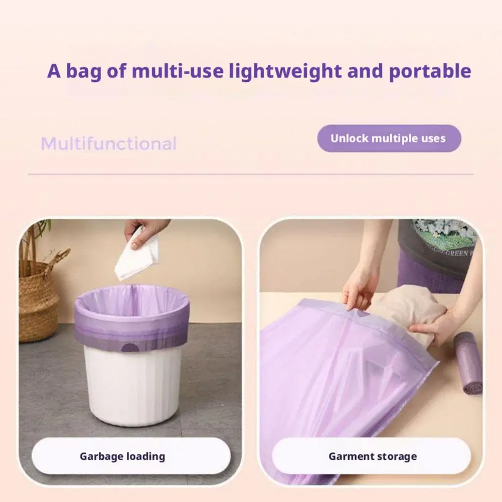 100/200/300 Stück verdickte und langlebige Müllbeutel, für Badezimmer, Küchen und Wohnzimmer, Kordelzug-Design für einfaches Heben – Detail 11