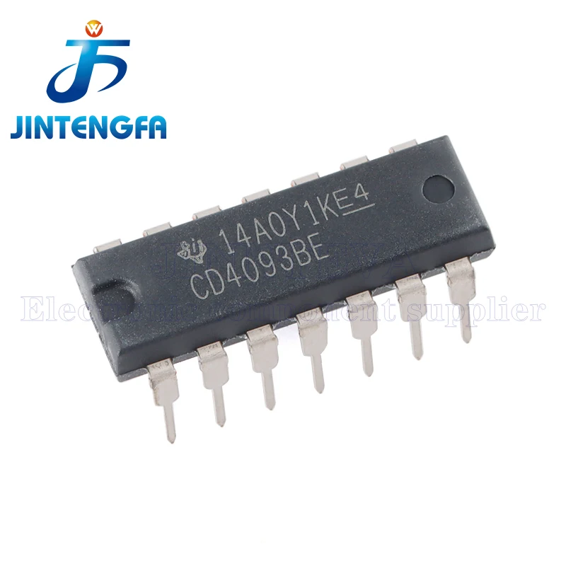 20PCS CD4093BE CD4093BM DIP-14 SOP-14 CD4093 HEF4093BP HCF4093 SMD CMOS Quad 2-Input NAND Schmitt Triggers IC