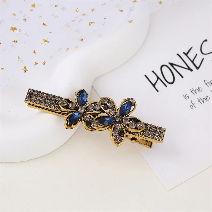 Koreanversion of the high-end rhinestone duckbill clip alloy full drill side clip super flash fairy bangs hairpin broken hairpin