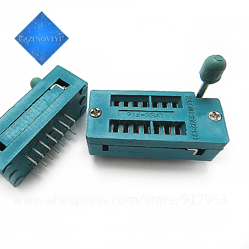 product 14 16 18 20 24 28 32 40 P Pin 2.54 MM Green Universal ZIF IC Socket Test Solder Type IC lock seat zif socket