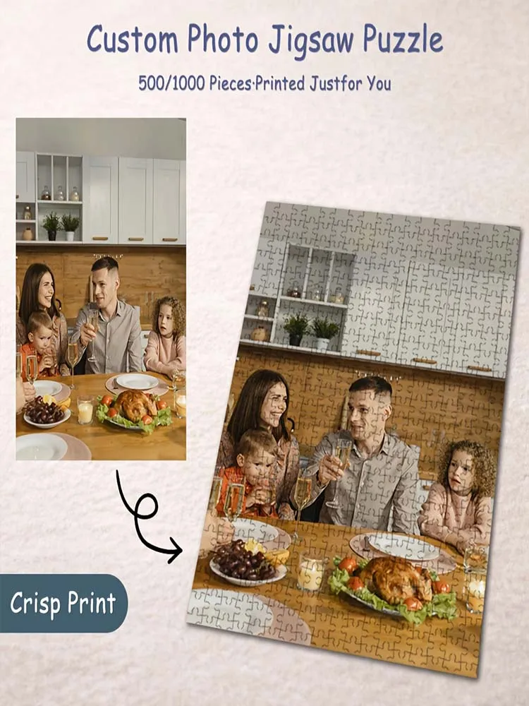 35/300/500/1000pcs nice family Custom Photo Personalised Decompression Puzzles Jigsaw puzzle Mosaic Birthday Gift