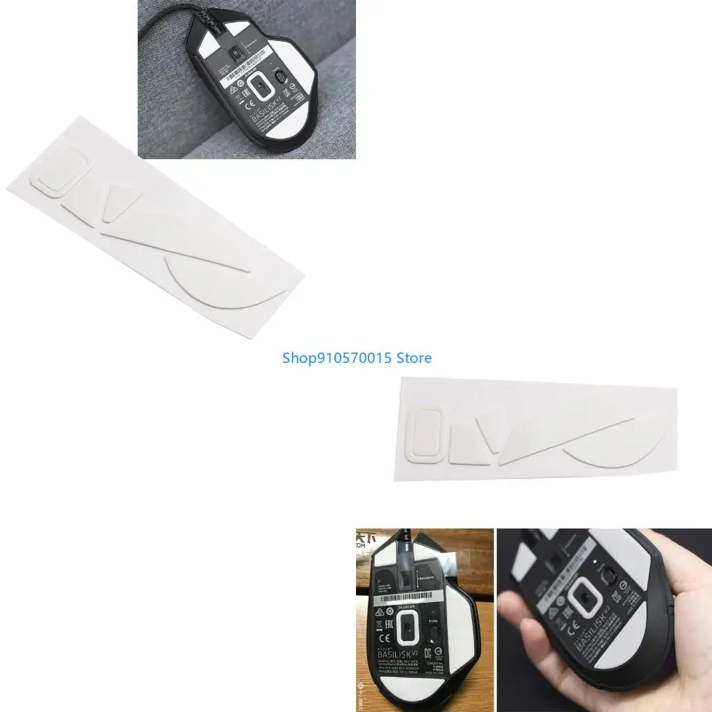 

Белый коврик для скейта B95C для проводной игровой мыши Basilisk v2 с дизайном дуги