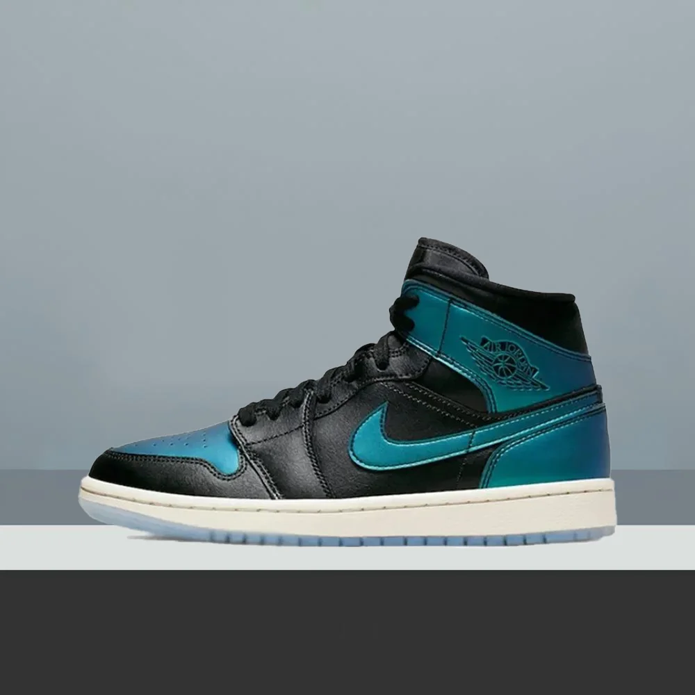 Zapatillas de baloncesto Nike Air Jordan 1 Mid Unisex Diseño clásico, antideslizantes y duraderas, rendimiento excepcional BQ6472-009