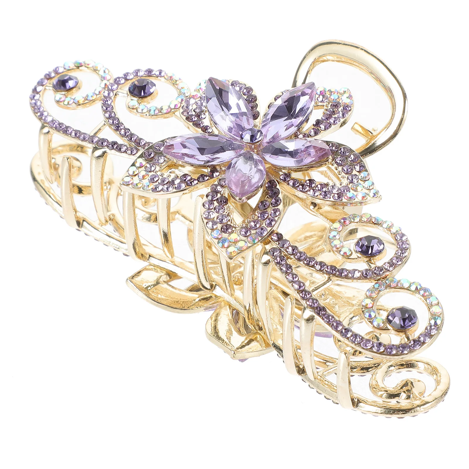 

Hair Clip Flower Claw Clips Clamp Large Barrette Rhinestone Rhinestones Accessories