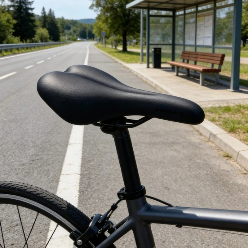 

Thickened Bicycle Saddle Shock Absorption Comfortable Bicycle Seat PU Leather Sponge Shockproof Mountain Road Riding Cushion