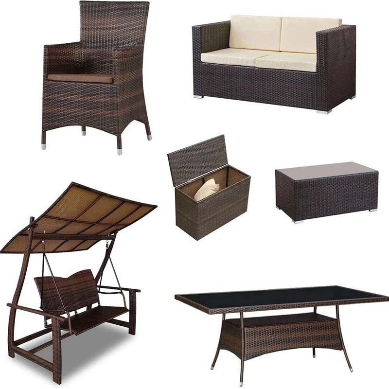 Wicker Repair Kit, Plastic Rattan For Patio Chair Repair Flat Wicker Furniture Repair Replacement Component