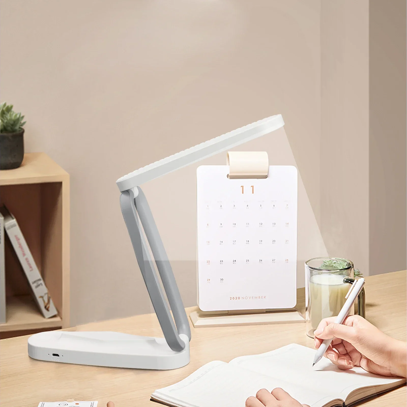 Desk Lamp Eye Protection Night Light Rechargeable Folding Touch Learning Desk Strong Light Stepless Dimming Desk Lamp Flashlight