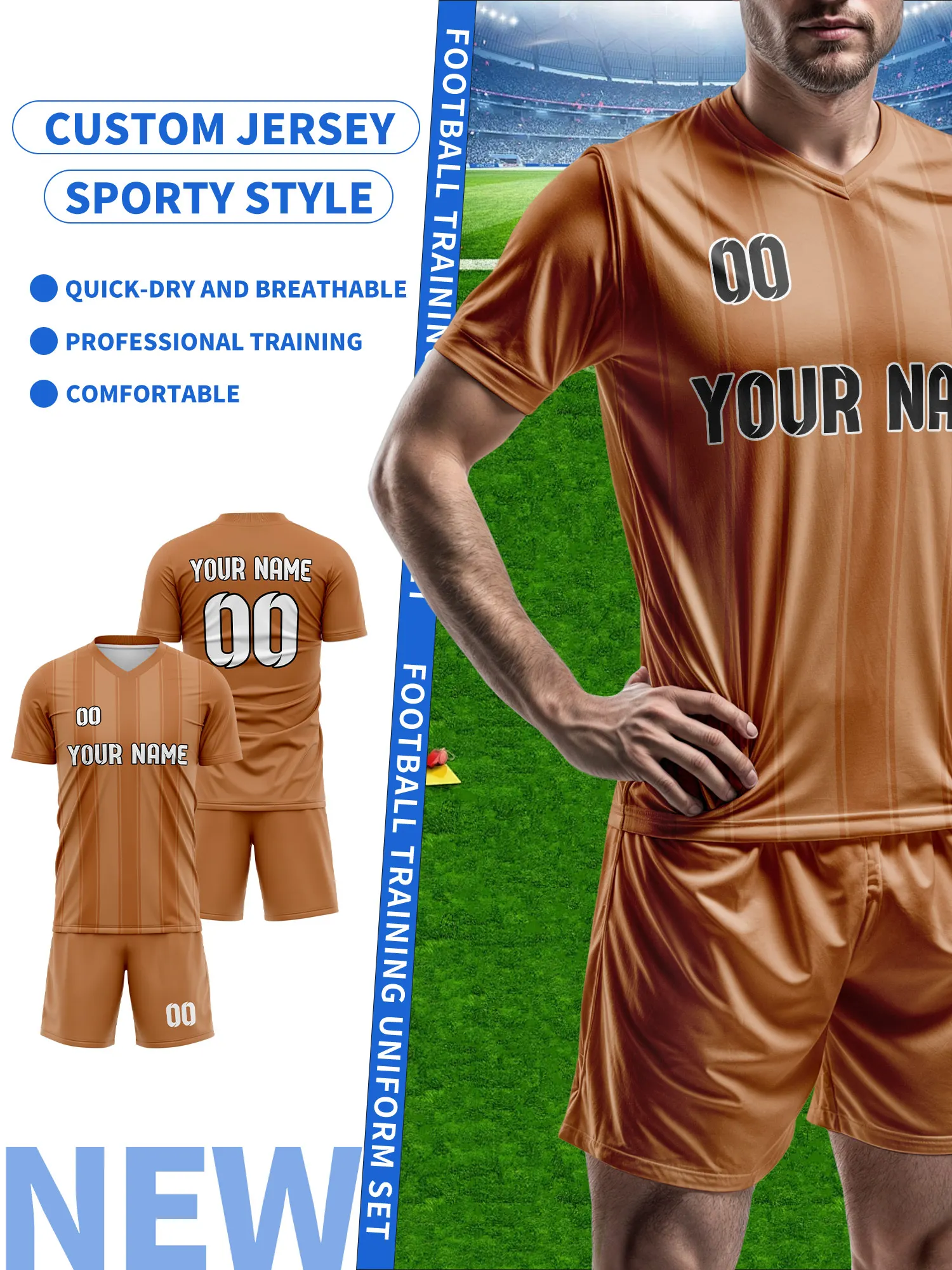 

Создайте свой собственный футбольный джерси | Индивидуальное имя и номер | Дышащая футболка для тренировок по футболу/спортивного кроя/облегающая/командная форма