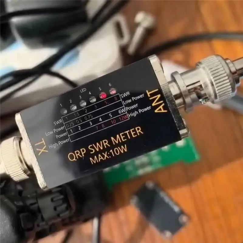 SWR Meter SWR Meter Power Meter 1-30Mhz 10W 6 LED Indicators Portable SWR Meter BNC-B51B