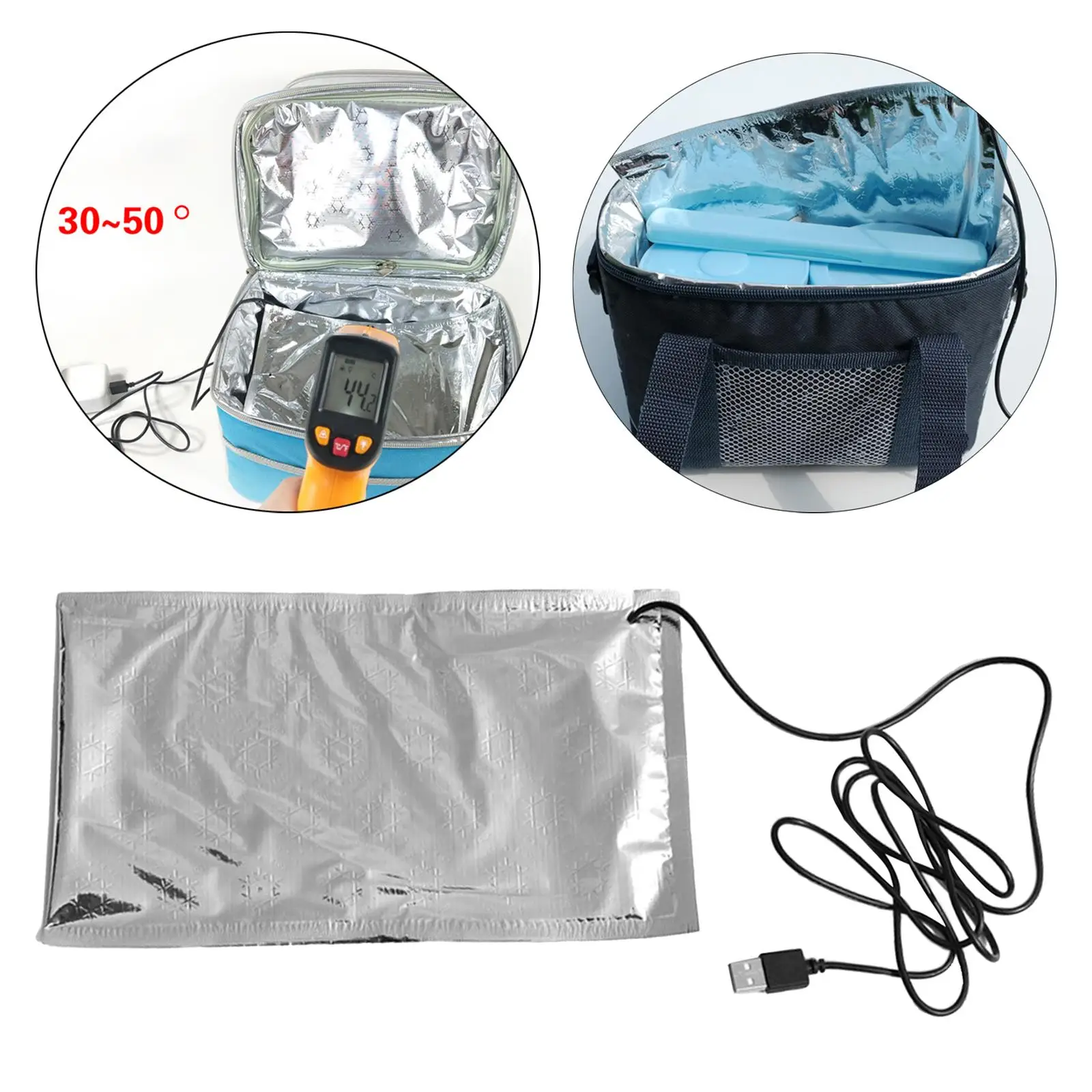 USB Thermostat Warmer Bag Outdoor Tool for Milk Bottle Warmer Food Plate