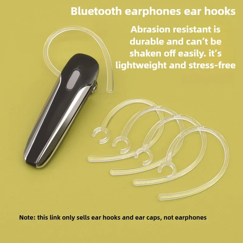 

6MM Ear Tips Caps & Anti-Fall Ear Hooks for Bluetooth Headphones， Crystal Fixed Sports Accessories