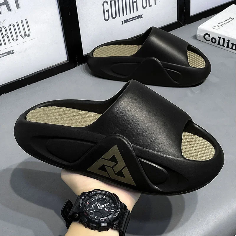 

Men Soft Air Cushion Casual Slippers EVA Extra-thick Sole Sandals Fashion Flip Flops Outdoor Shoes Summer Out Sandalias Hombre