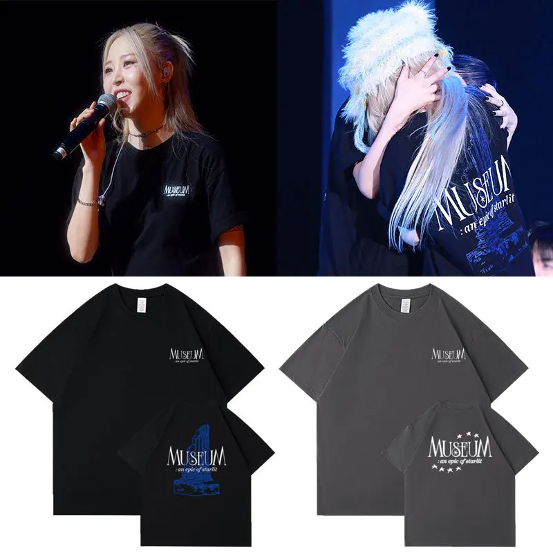 MAMAMOO Moon Byul Same T-shirt MOONBYUL MUSEUM Concert High Quality Cotton T Shirt Kpop Women Men Summer Short Sleeve Tee Tops