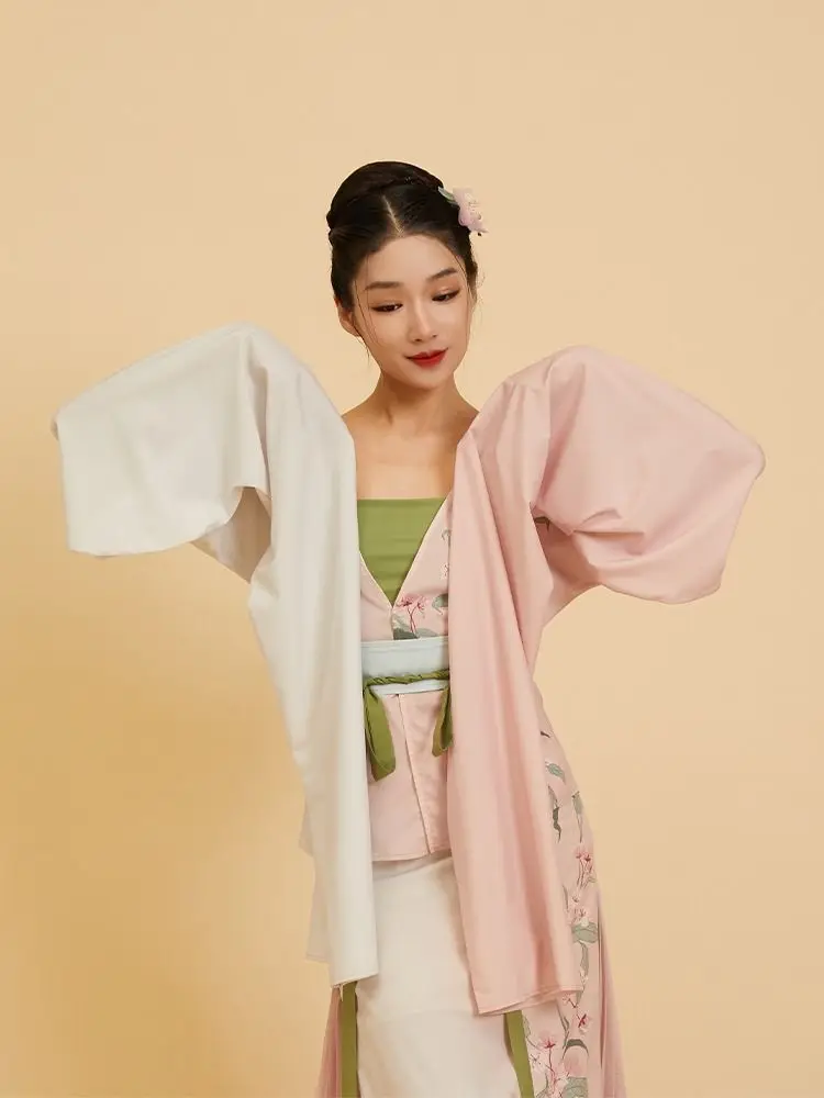 أزياء رقص على شكل زهرة متدفقة مجانية، أزياء رقص كلاسيكية بأكمام مائية، أزياء وانغ شيي بنفس النمط بيجونيا #2