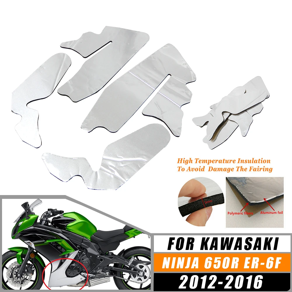 

For Kawasaki NINJA 650R ER-6F 2012-2016 Motorcycle Accessories Pre-Cut Belly Fairing Heat Shield Mat Insulation Protection