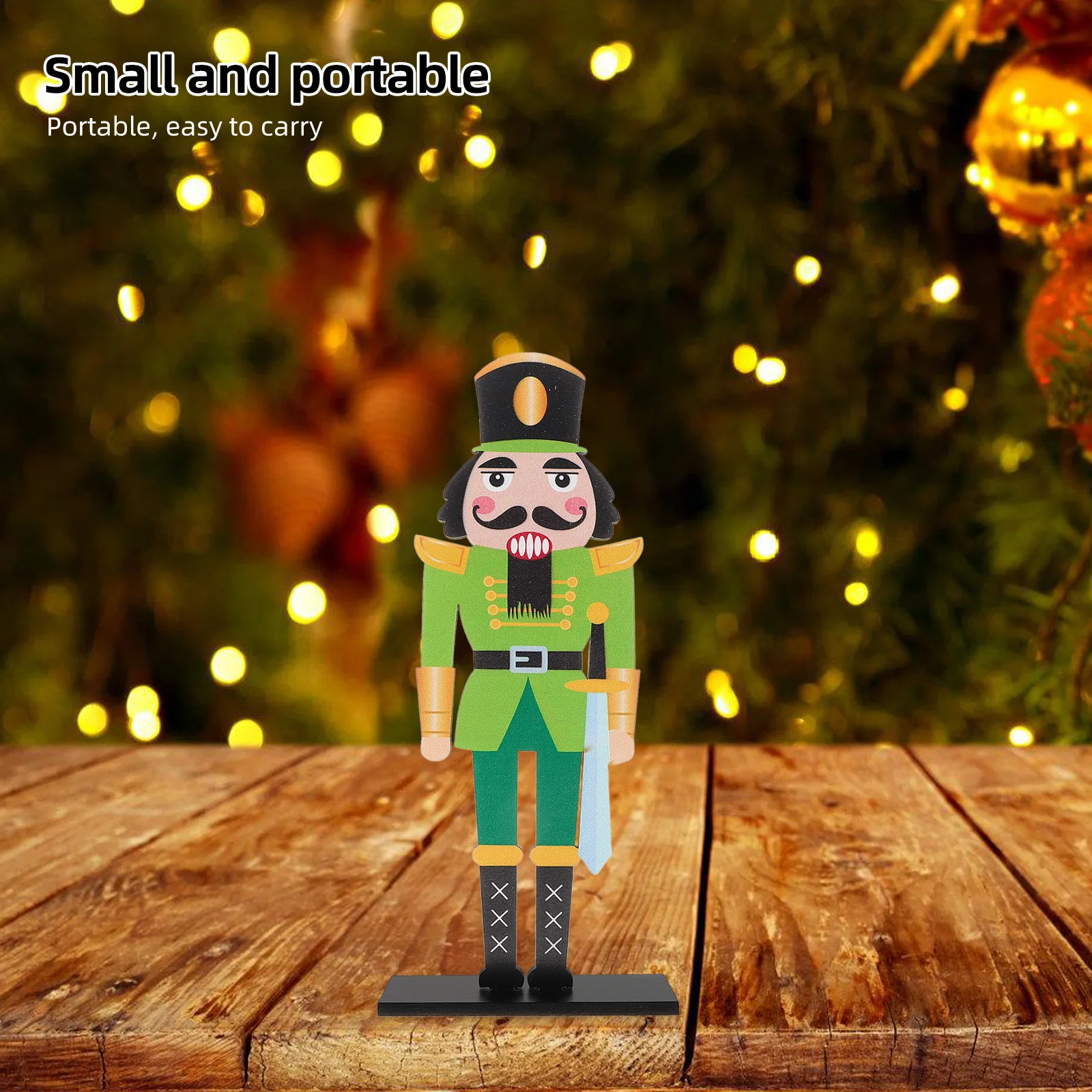 

Festive Wooden Nutcracker Figure Holiday Decoration for Home Tabletop Mantel Display Christmas Soldier Statues