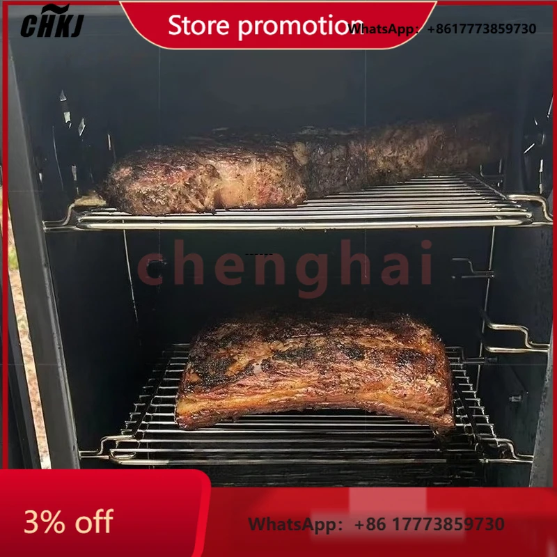 

CHKJ-2025NEWSmall Outdoor Commercial Family Use Gas Model Fish Beef Chicken Pork Sausage BBQ Grill Meat Smoker