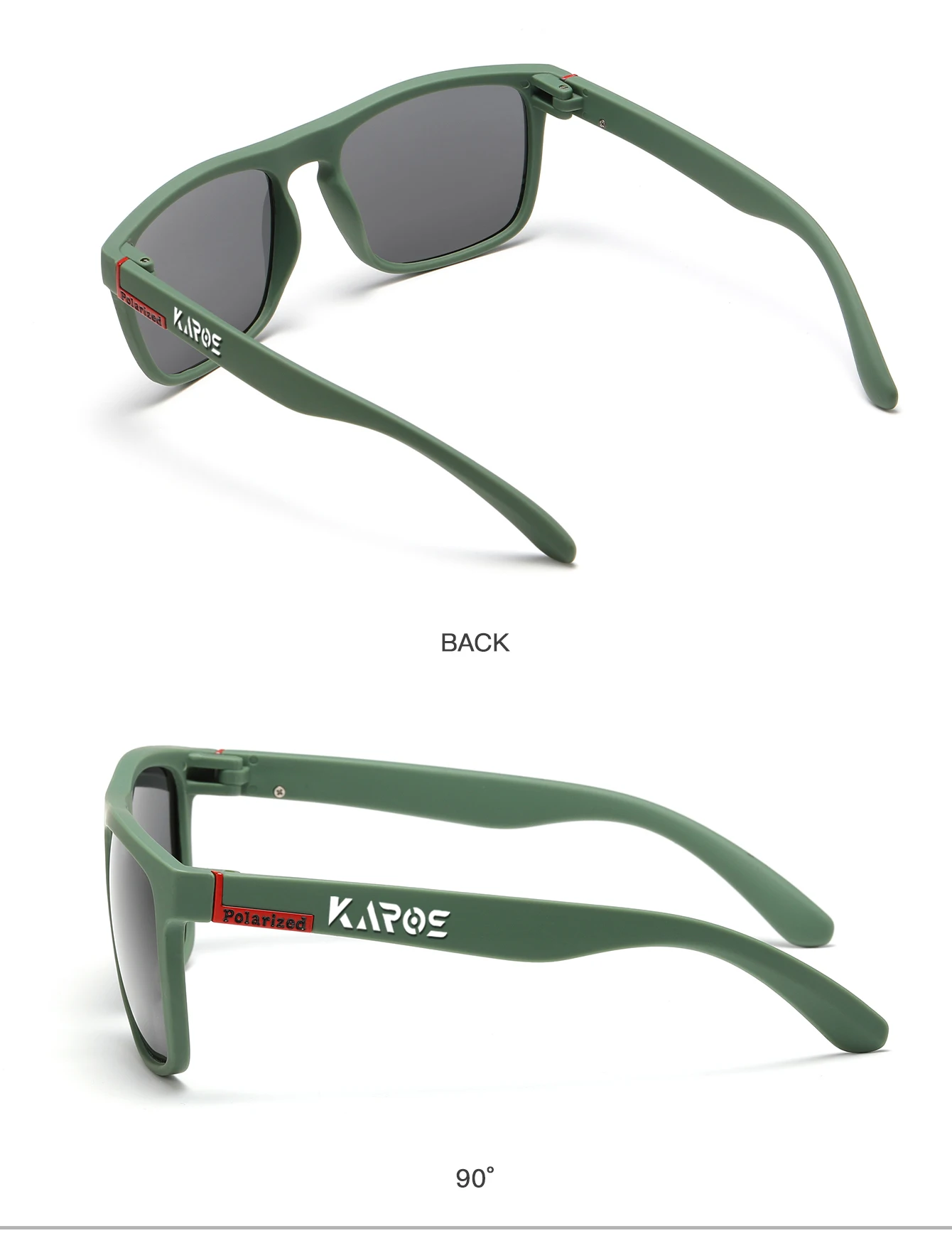 KAROS Polarisierte Sonnenbrille, Unisex, blendfreie Fahrbrille, Outdoor-Sport, Angeln, Radfahren, Reisen, Strand, UV400-Brille – Detail 17