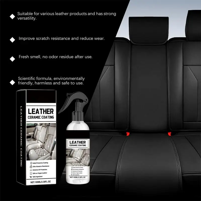 

Car Leather Cleaner Automotive Polishing Agent Leather Conditioner Car Repair Agent Detailing Kit 100ml Automotive Leather