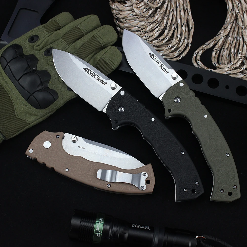 New 62RQ Folding Pocket Knife AUS10A Steel Portable Carrying Knives Multipurpose Hunting Tanto Knife Bushcraft Survival Tool
