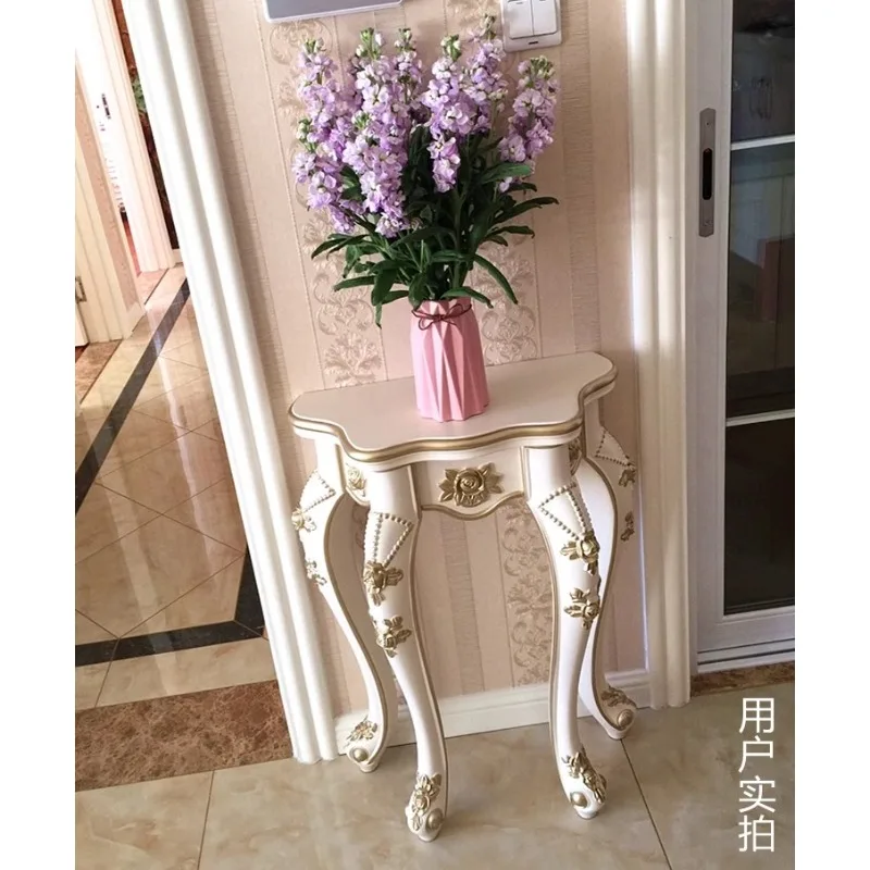 Entrance cabinet European table against the wall End view table Corridor side cabinet partition Living room light