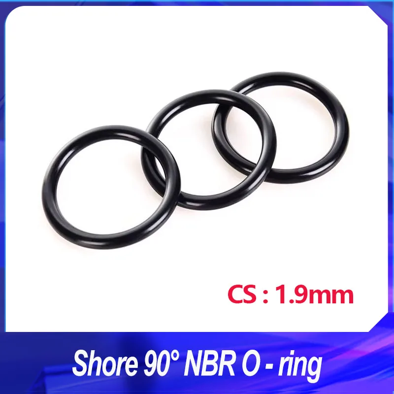 CS 1.9mm, Shore 90 ° Hardness NBR O Ring, Nitrile Rubber Sealing Ring, High pressure resistance, for pneumatic and hydraulic