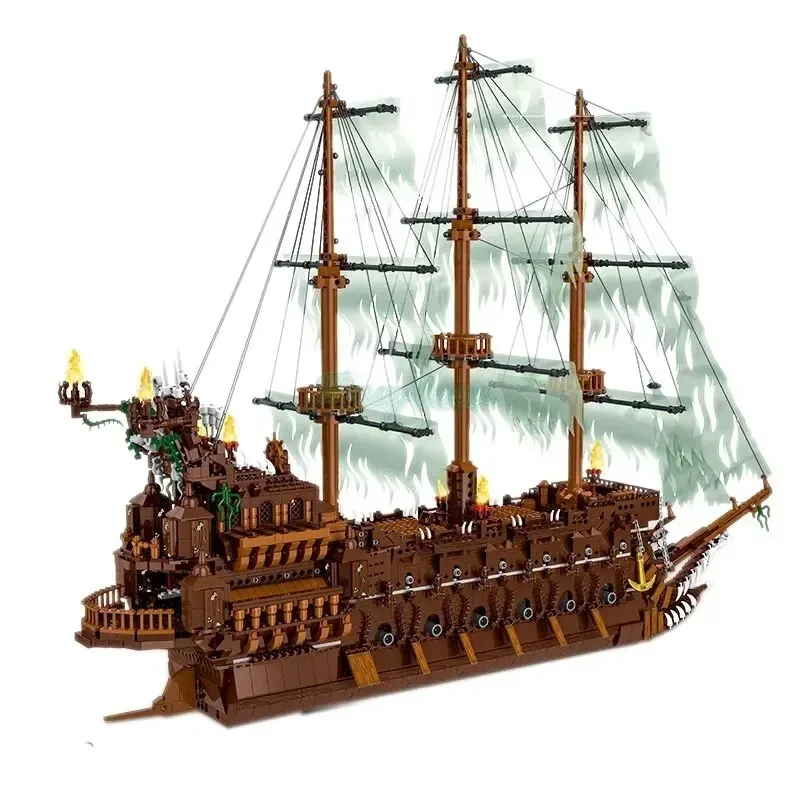 3652PCS MOC Il Volante Dutchman Nave Pirata Building Blocks Film Fantasma Modello Kit Giocattoli di Montaggio per Il Capretto Per Adulti Regalo di Halloween