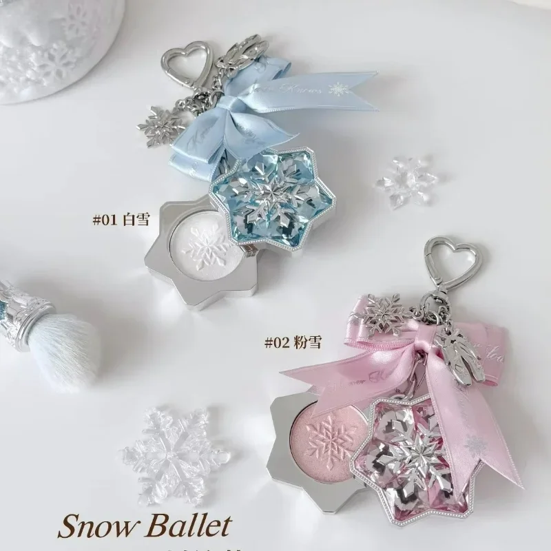 Flower Knows Snow Ballet Highlight Contour Long Lasting Brighten Multi Use Highlight Pendant Gift