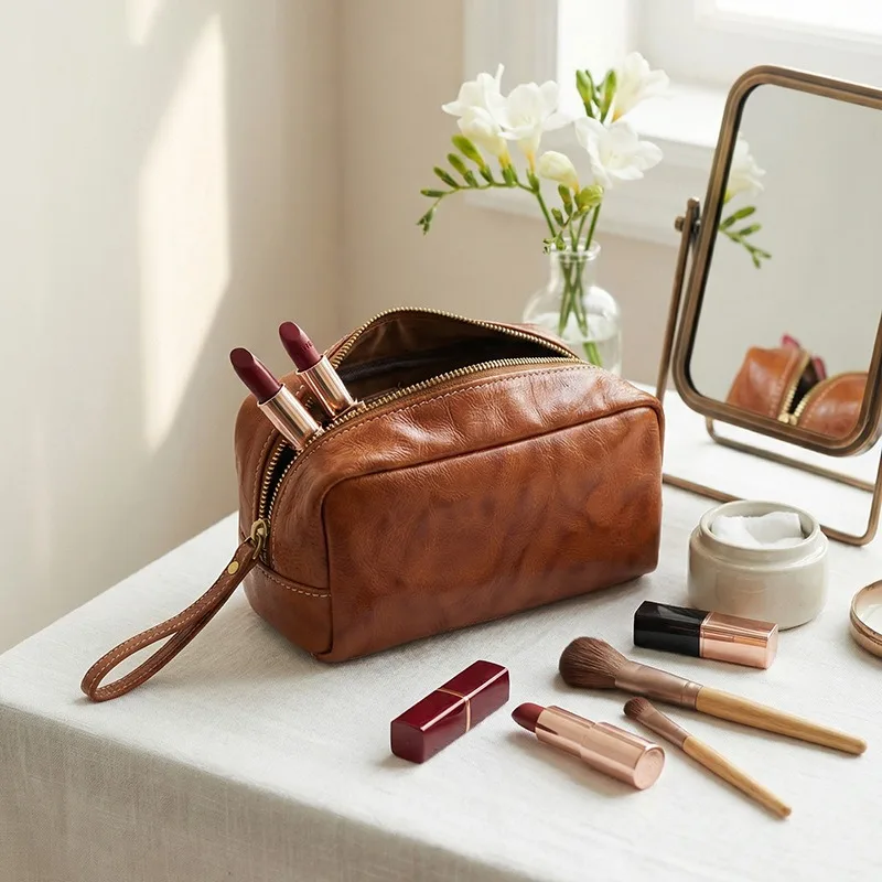 vegetable-tanned-genuine-leather-travel-toiletry-bag-large-capacity-cosmetic-organizer-zipper-cow-leather-makeup-bag-for-women