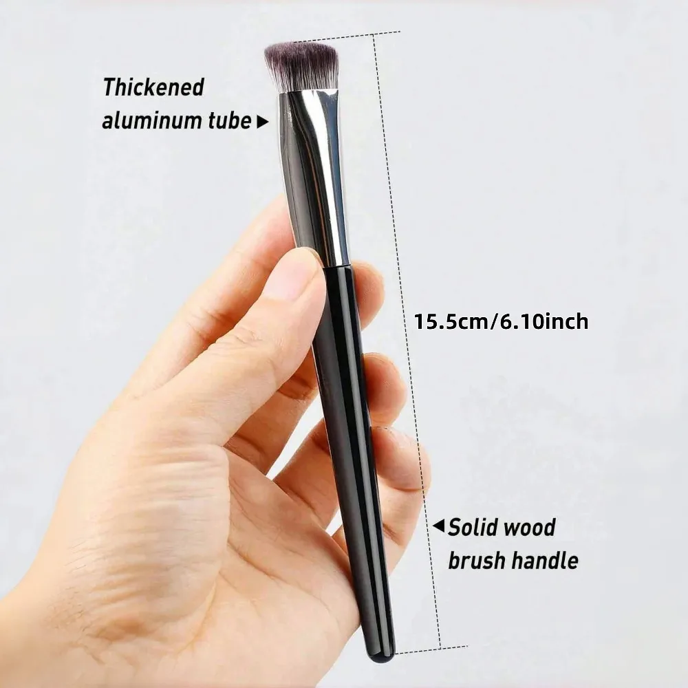 1 pieza ​ Brocha correctora sintética suave multiusos para crema BB debajo de los ojos, herramienta de maquillaje compacta de mezcla impecable ​