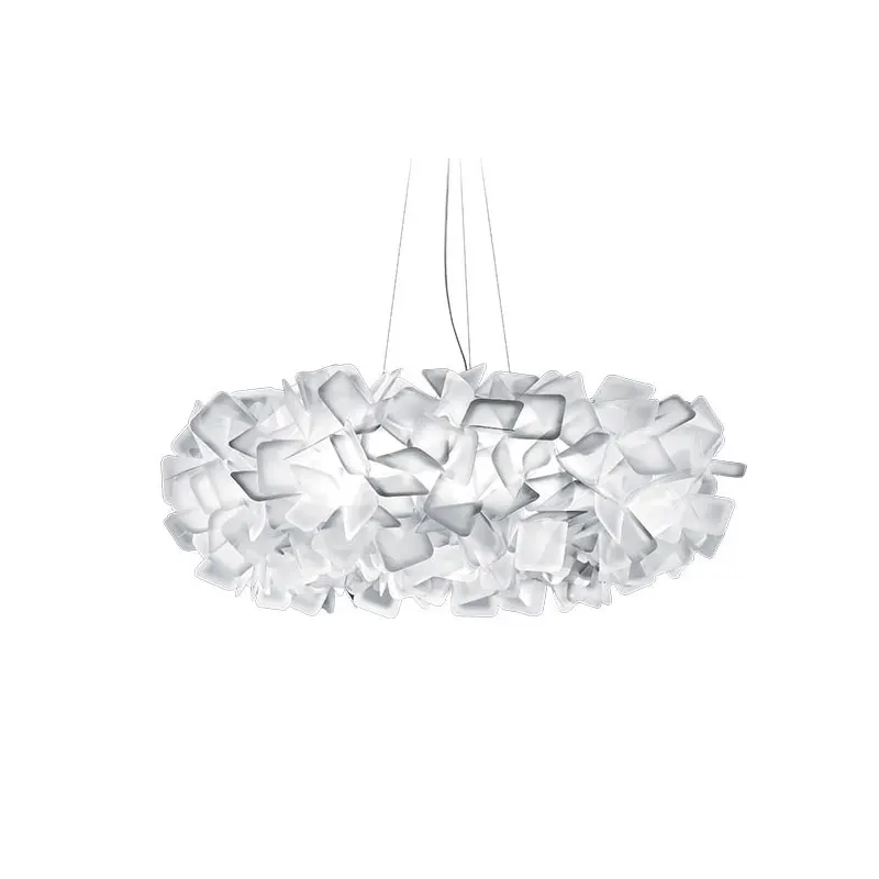 Italiaanse kunst bloemblad-stijl hanglamp, Scandinavische wolken LED-kroonluchter voor woon-, eet- en slaapkamer, huisdecoratie lamparmatuur