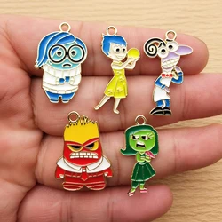 10pcs Cartoon Anime Charm Jewelry Accessories Enamel Necklace Earring Pendant Diy Making Supplies Alloy Metal Gold Plated