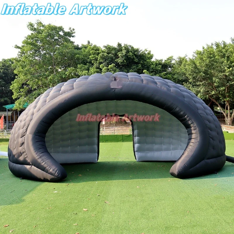 Custom Built Black & White Inflatable Shell Dome for Party Event Planner Toys